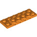LEGO Orange Platte 2 x 6 x 0.7 mit 4 Bolzen auf Seite (72132 / 87609)