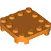 LEGO Orange Platte 4 x 4 x 0.7 mit Abgerundete Ecken und Empty Middle (66792)