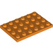 LEGO Orange Platte 4 x 6 (3032)