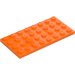 LEGO Orange Plate 4 x 8 (3035)