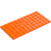 LEGO Orange Plate 6 x 12 (3028)