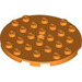 LEGO Orange assiette 6 x 6 Rond avec Épingle Trou (11213)