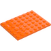 LEGO Naranja Placa 6 x 8 (3036)