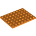 LEGO Orange assiette 6 x 8 (3036)