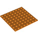 LEGO Oranje Plaat 8 x 8 met Adhesive (80319)