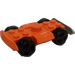 LEGO Orange Racers Chassis with Black Wheels