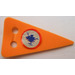 LEGO Orange Scala Foam Flag Triangular with cracked ice on both sides Sticker