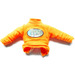 LEGO Oranje Scala Male Sweater met Oval met Zwart Border Patroon