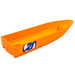 LEGO Orange Ship Bottom 8 x 28 x 3 with Blue 21 Sticker (92710)