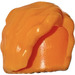 LEGO Orange Short Bushy Hair with Left Parting  (3061 / 38798)
