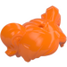 LEGO Orange Short Hair with Ponytails and Fringe (5039 / 35701)