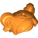 LEGO Orange Short Hair with Ponytails and Fringe (5039 / 35701)