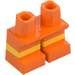 LEGO Orange Short Legs with Yellow Stripe (16709 / 41879)