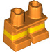 LEGO Orange Kurz Beine mit Gelb Stripe (16709 / 41879)