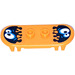 LEGO Orange Skateboard with Four Wheel Clips with Eyes Sticker (42511)