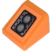 LEGO Oranje Helling 1 x 1 (31°) met 2 Headlights Rechtsaf Sticker (50746)