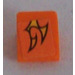 LEGO Orange Slope 1 x 1 (31°) with Orange Flame (right) Sticker (50746)