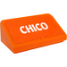 LEGO Arancione Pendenza 1 x 2 (31°) con &quot;Chico&quot; Name Piastra Adesivo (85984)