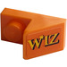LEGO Oranje Helling 1 x 2 (45°) met Plaat met &#039;WIZ&#039; Sticker (15672)