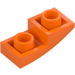 LEGO Orange Pente 1 x 2 Incurvé Inversé (24201)