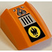 LEGO Orange Pente 1 x 2 x 2 Incurvé avec Argent Cables, Argent Grille, Dr Inferno logo Autocollant (28659)