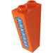 LEGO Oranje Helling 1 x 2 x 3 (75°) Omgekeerd met Bloem Garland Sticker (2449)