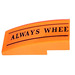 LEGO Orange Slope 1 x 3 Curved with &#039;ALWAYS WHEE&#039;  Sticker (50950)