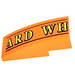 LEGO Oranje Helling 1 x 3 Gebogen met &#039;ARD WH&#039;  Sticker (50950)