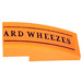 LEGO Orange Slope 1 x 3 Curved with &#039;ARD WHEEZES&#039; Sticker (50950)