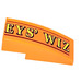 LEGO Orange Pente 1 x 3 Incurvé avec &#039;EYS&#039; WIZ&#039; Autocollant (50950)