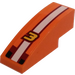 LEGO Orange Slope 1 x 3 Curved with Number 3 and Stripes Sticker (50950)