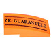 LEGO Orange Slope 1 x 3 Curved with &#039;ZE GUARANTEED&#039;  Sticker (50950)