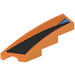 LEGO Orange Slope 1 x 4 Angled Left with Black Triangle and Blue Triangle Sticker (5415)