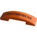 LEGO Orange Slope 1 x 4 Curved Double with &#039;MASTERPIECES&#039; Sticker (93273)