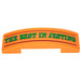 LEGO Oranje Helling 1 x 4 Gebogen Dubbele met &#039;THE BEST in JESTING&#039;  Sticker (93273)