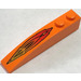 LEGO Orange Slope 1 x 6 Curved with Island Extreme Flame (41762 / 43522)