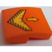 LEGO Orange Slope 2 x 2 Curved with yellow arrows pattern Sticker (15068)
