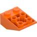 LEGO Orange Backe 2 x 3 (25°) Omvänd med anslutningar mellan knoppar (2752 / 3747)