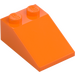 LEGO Oranje Helling 2 x 3 (25°) met ruw oppervlak (3298)