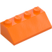 LEGO Oranje Helling 2 x 4 (45°) met ruw oppervlak (3037)