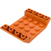 LEGO Orange Schrägstein 4 x 6 (45°) Doppelt Invers mit Open Mitte ohne Löcher (30283 / 60219)