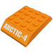 LEGO Orange Pente 4 x 6 (45°) Double avec Arctic-4 (Both Côtés) Autocollant (32083)