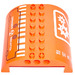 LEGO Orange Slope 8 x 8 x 2 Curved Double with Danger Ammunition Sticker (54095)