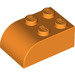 LEGO Orange Steigung Backstein 2 x 3 mit Gebogenes Oberteil (6215)