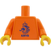 LEGO Orange Soccer Dutch Fieldplayer Torso with Number Sticker on back (973)