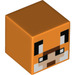 LEGO Orange Square Minifigure Head with Fox Face (1007 / 19729)