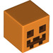 LEGO Orange Square Minifigure Head with Minecraft Pumpkin Carving (20054 / 28274)