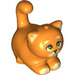 LEGO Orange Stretching Katze mit Gelb Patches (105930)