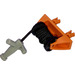 LEGO Oranje String Reel with String and Light Gray Hose Nozzle