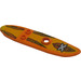 LEGO Orange Planche de surf avec Island Xtreme Stunts logo Autocollant (6075)